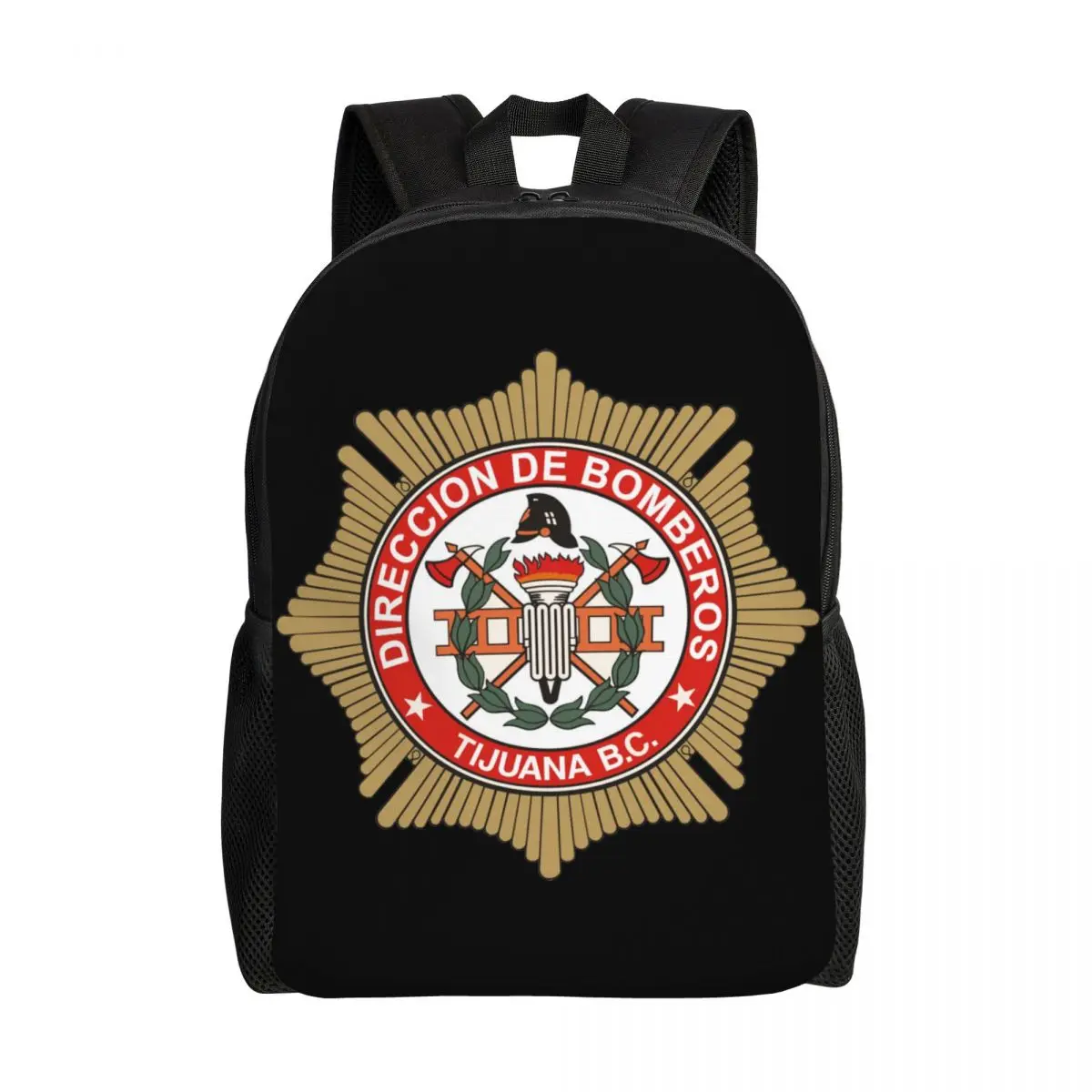 Bomberos Bomberos Bombeiro Mochilas para Homens e Mulheres, Mochila Escolar Impermeável, Bombeiro Fire Rescue Bag, Print Bookbag