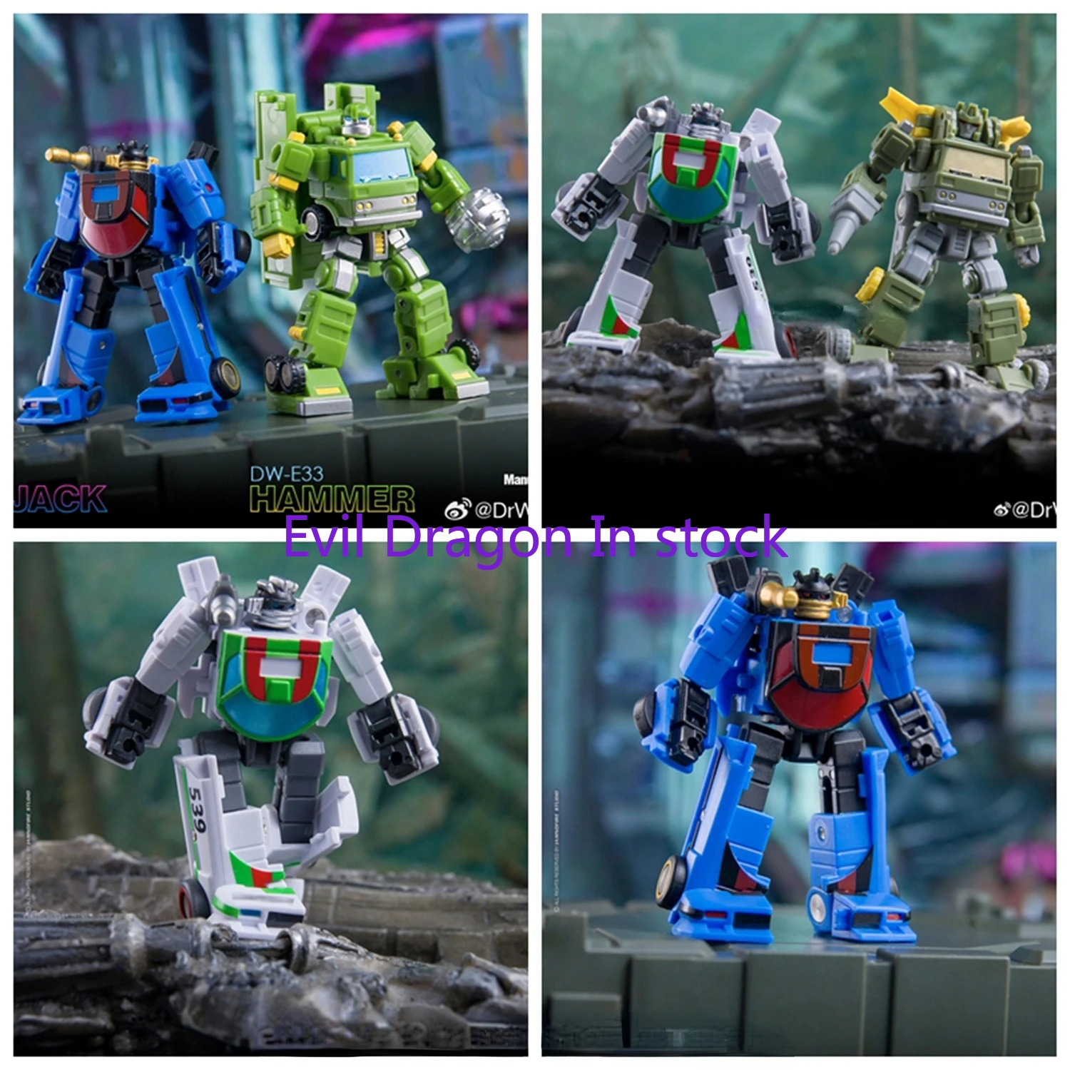 [IN STOCK] Transformation Dr.Wu DW-E30 DW-E24M IRON JACK Wheeljack Inferno DW-E33 DW-E30M Bulkhead Mini Action Figure With Box