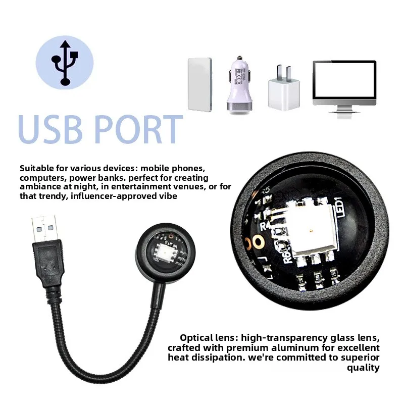 USBSunset الضوء المحيط غروب الشمس قوس قزح الإسقاط الغسق مصباح أرضي أضواء ديكور المنزل #4