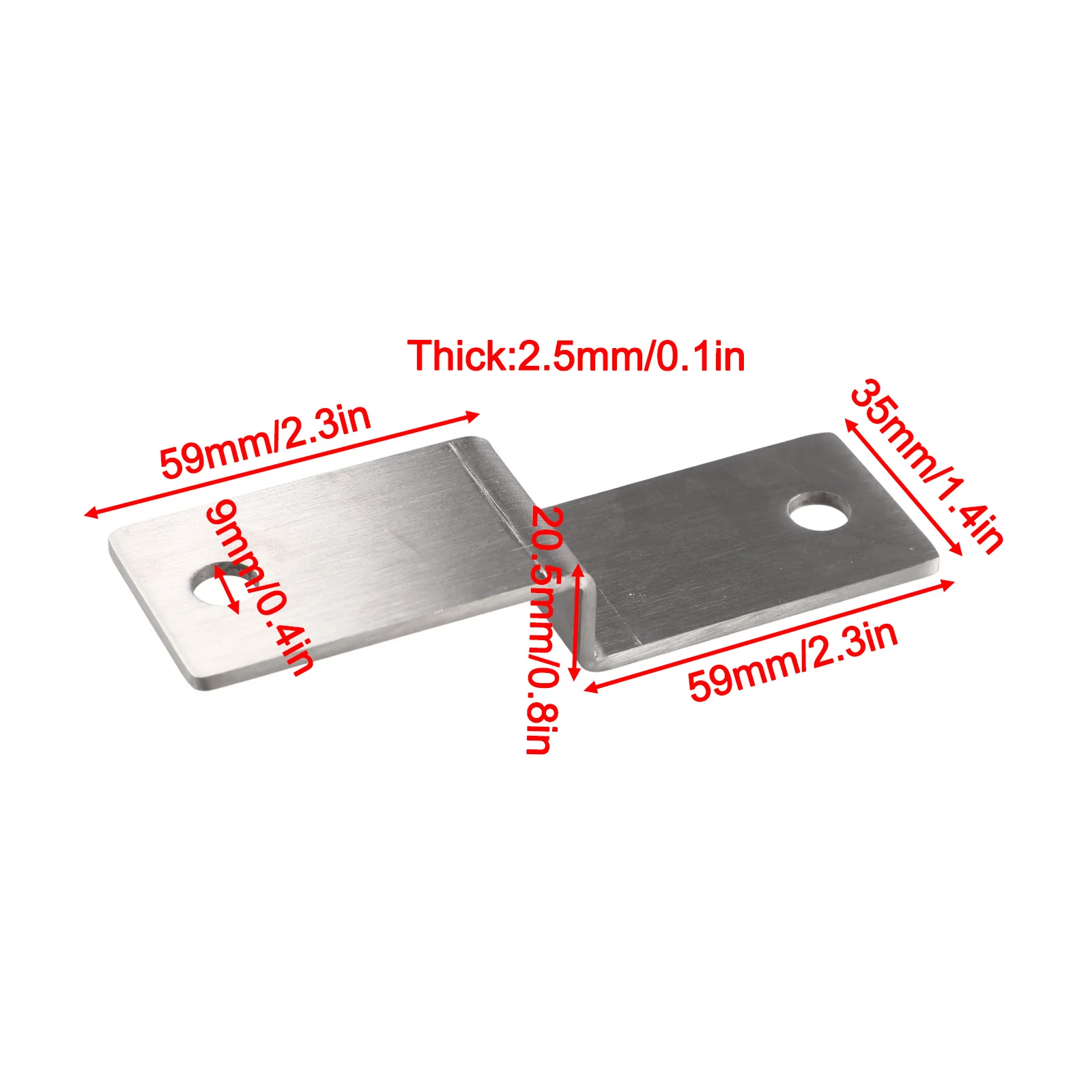 Z-Shaped Corner Connector Waterproof 3*35*60*30mm Stainless Steel Multifunctional Not Easy To Oxidize Z-Shaped