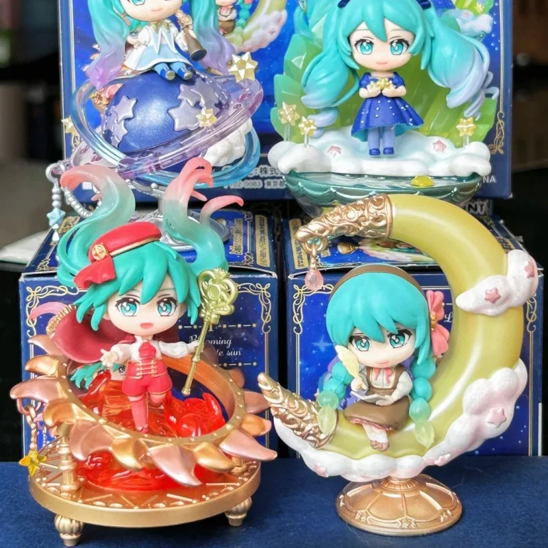 Caja ciega genuina Hatsune Miku Night Sky Story & Karaoke para habitación, modelo encantador, mantenimientos, animación, juguete periférico, regalos de navidad