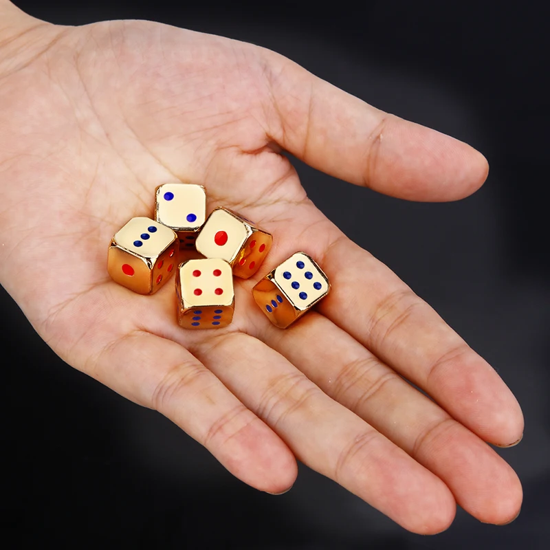 مجموعة نرد معدنية إبداعية بنقاط ملونة ، لعبة مضحكة ، ذهبية وفضية ، إكسسوارات ألعاب الطاولة ، 13 من 50: 50: 1