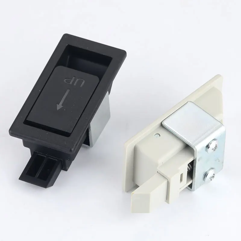 2pcs Estseller ABS Plastic Push Keyless Door Lock Industrial Electric Cabinet Close Inline Panel Latch Lock Door & Window Handle