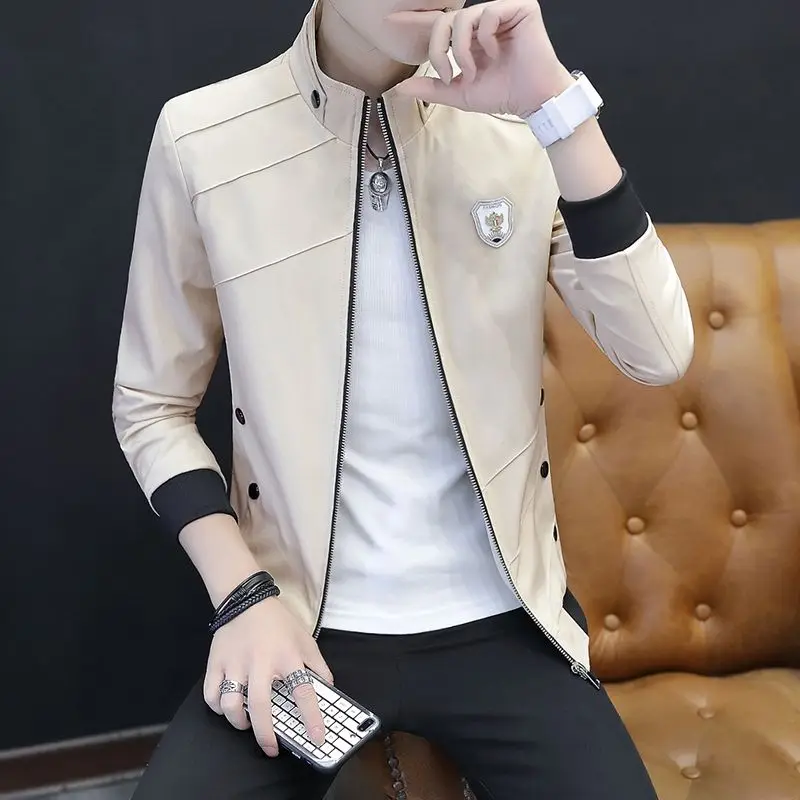 Jesienno-zimowa moda KPOP w stylu Harajuku Slim dopasowane koszulki luźna, luźna kurtka zapałka z pluszowym zamkiem z długim rękawem