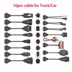 OBD2 Full Set Cable 8Pcs Car Cables kits 8pcs Truck Cables OBD Connector For VCI Pro Plus Car Diagnostic Tool Interface