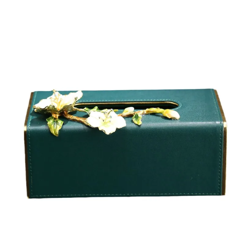 

Living room carton creative desktop leather coffee table leather carton waterproof tissue box