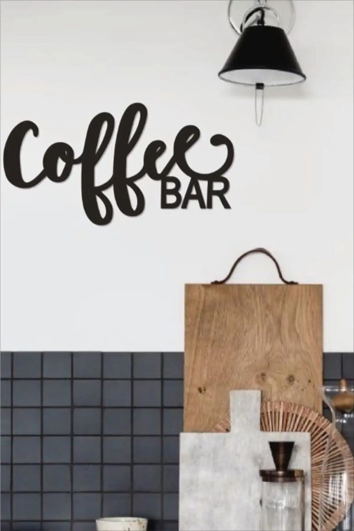 

Coffee Bar Wooden Graffiti 2022 Home Decoration Black Graffiti