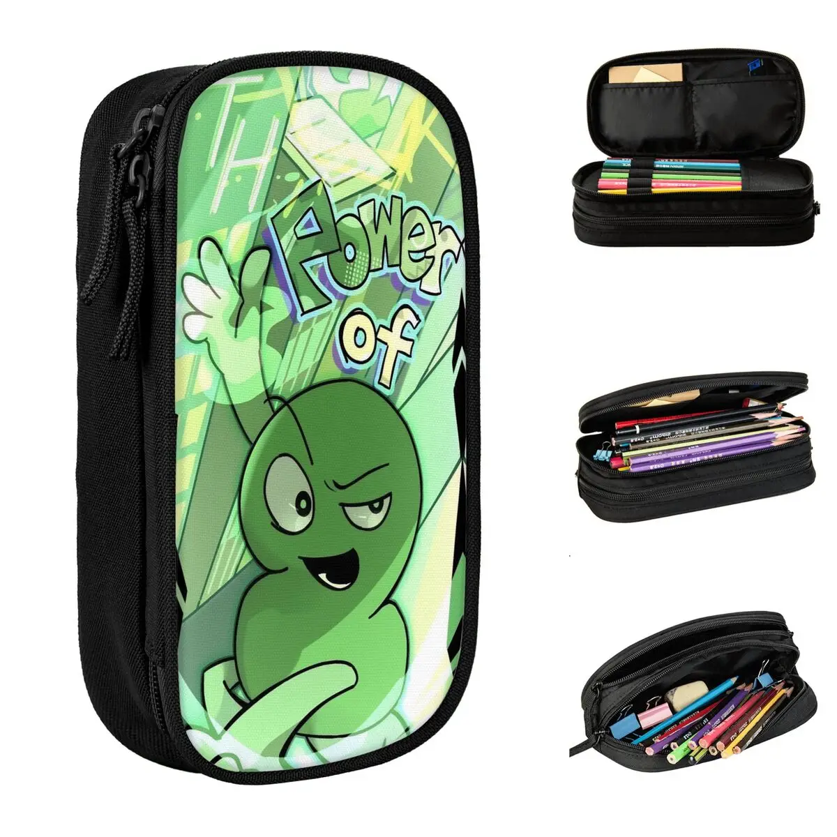 Animated BFDI The Power Of Two Pencil Case Pencilcases Pen Holder for Girls Boys Big Capacity Bags School Supplies Stationery