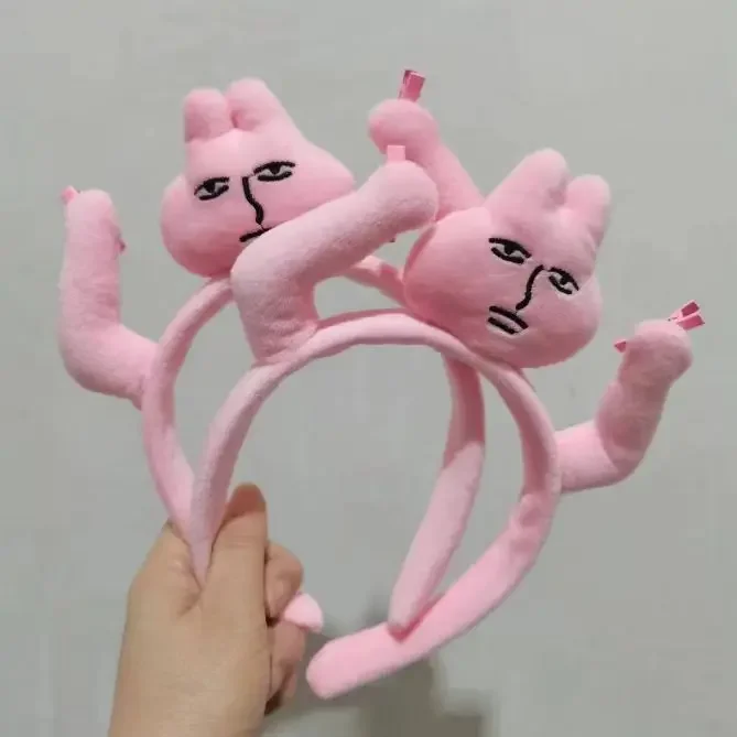 New Arrival 2024 Pink Bunny Headband- Funny and Cute Headgear for Washing Face, Tying Hair or Bangs, and Daily Wear