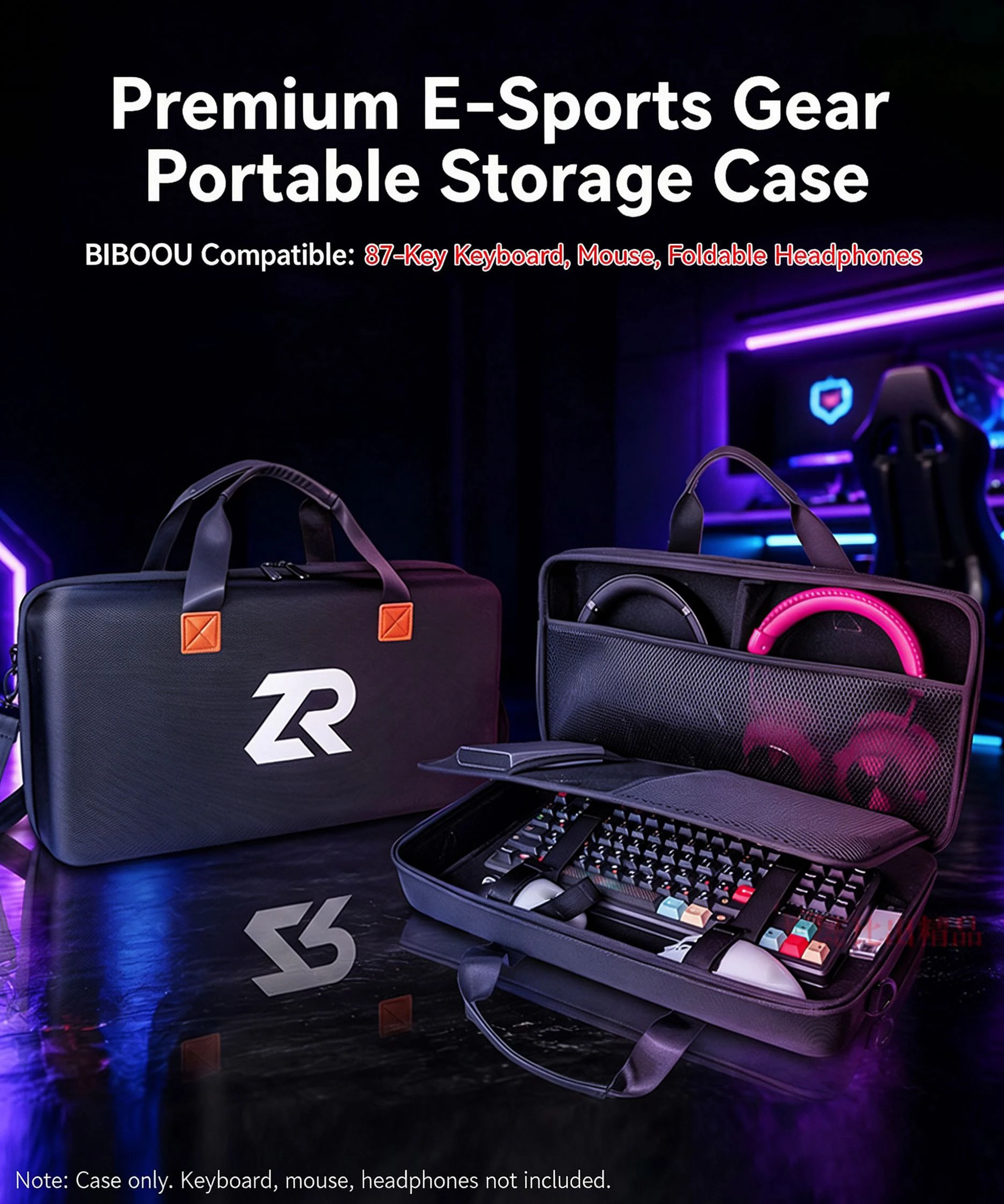 Hard EVA Storage Bag for 87-Key Keyboard, Mouse, Headphones Tablet Box Portable for Logitech Esports Peripherals Carrying Case
