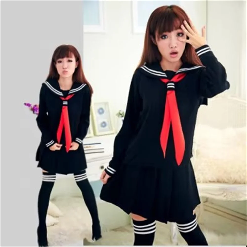 Uniforme scolastica giapponese Hell Girl Set vestito da marinaio Stile britannico College Preppy Uniforme Ragazze Classe Uniforme Cosplay Abbigliamento 24
