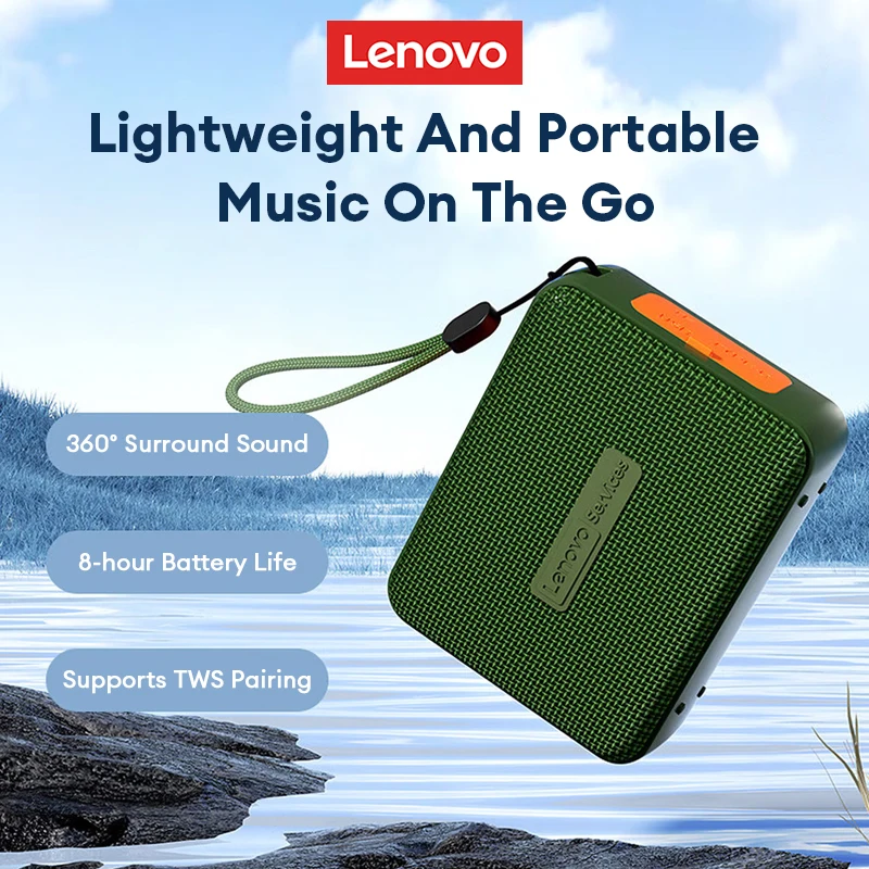 Choice Lenovo HD108 Portable Bluetooth Speaker Spatial Surround Sound Loudspeaker