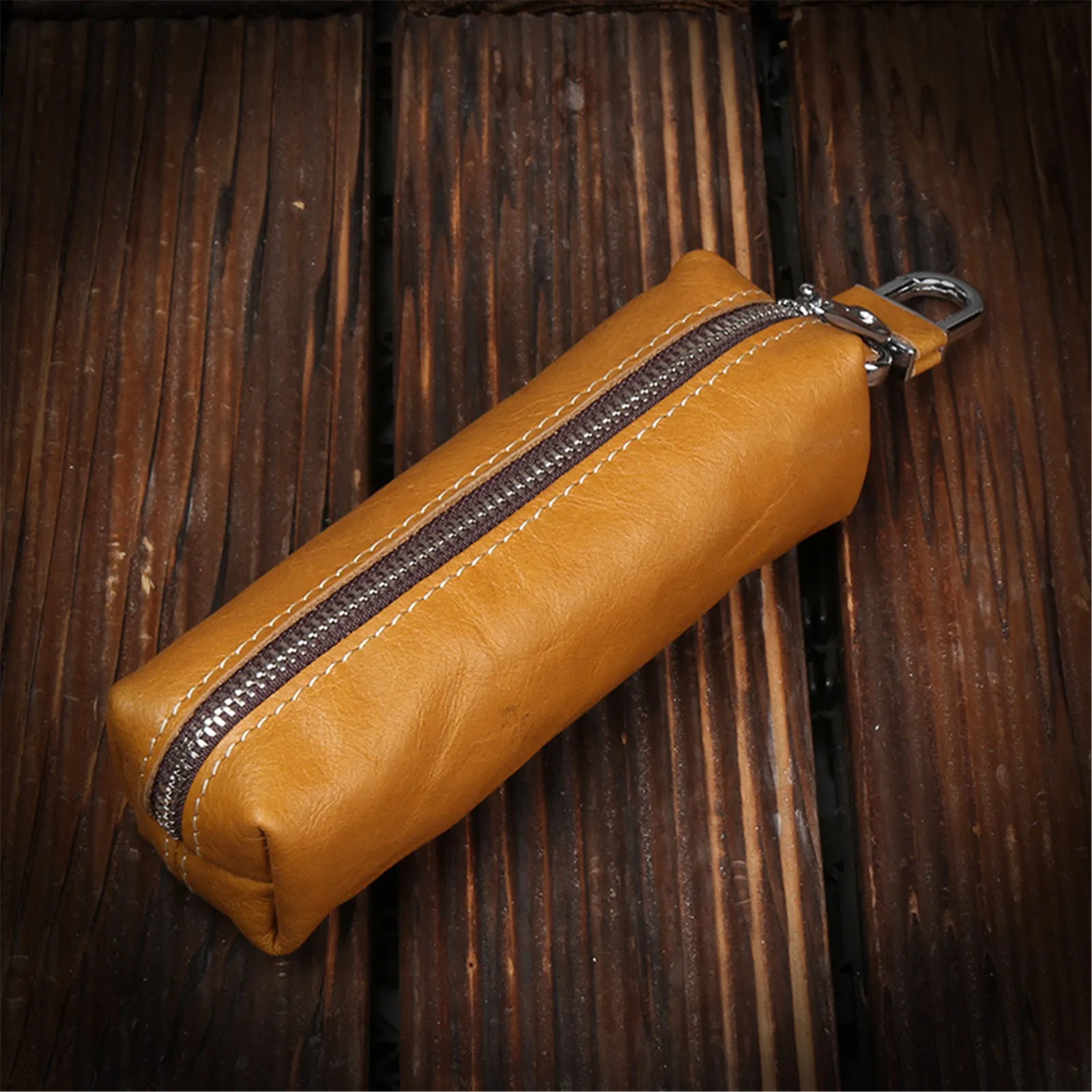 Genuine Cow Leather Men Women Key Bag Small Business Kay Case Women Housekeepers Wholesale Purse Keychain Keychain Wallet