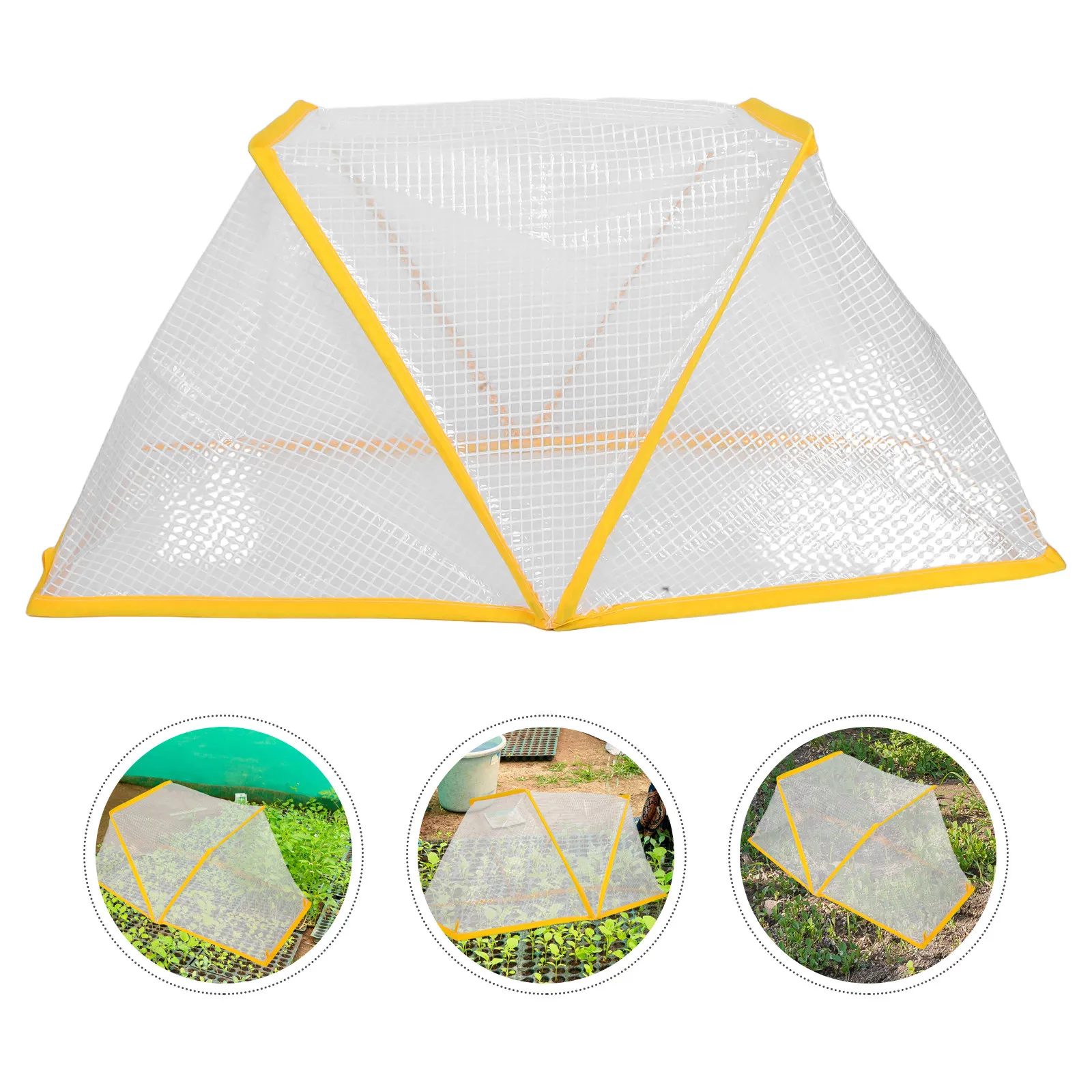 19.26x14.93x8.65 Foldable Garden Row Accelerator Plant Protector Insulated Waterproof Greenhouse Cover Raised Bed Vegetable