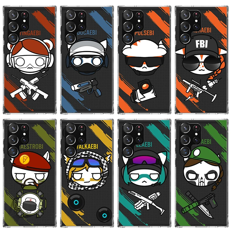 Game R-Rainbow-Six Siege Phone Case For Samsung Galaxy Note 20 Ultra 10 Lite 9 8 J4 J6 Plus J8 M12 M30S M21 M31 M32 Shell Print