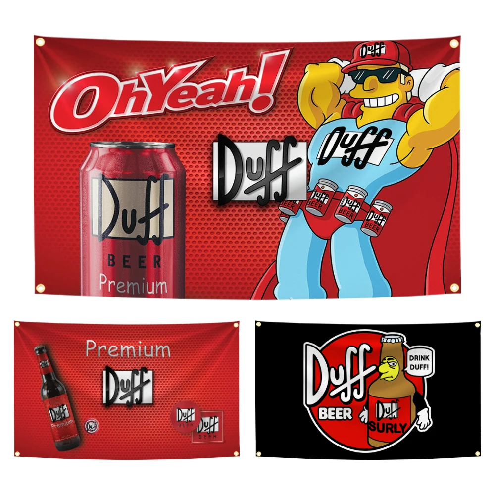 Tapiz de bandera de cerveza de lona de 90x150cm, pancarta de impresión Digital de poliéster para decoración de puerta exterior de arte de pared de garaje