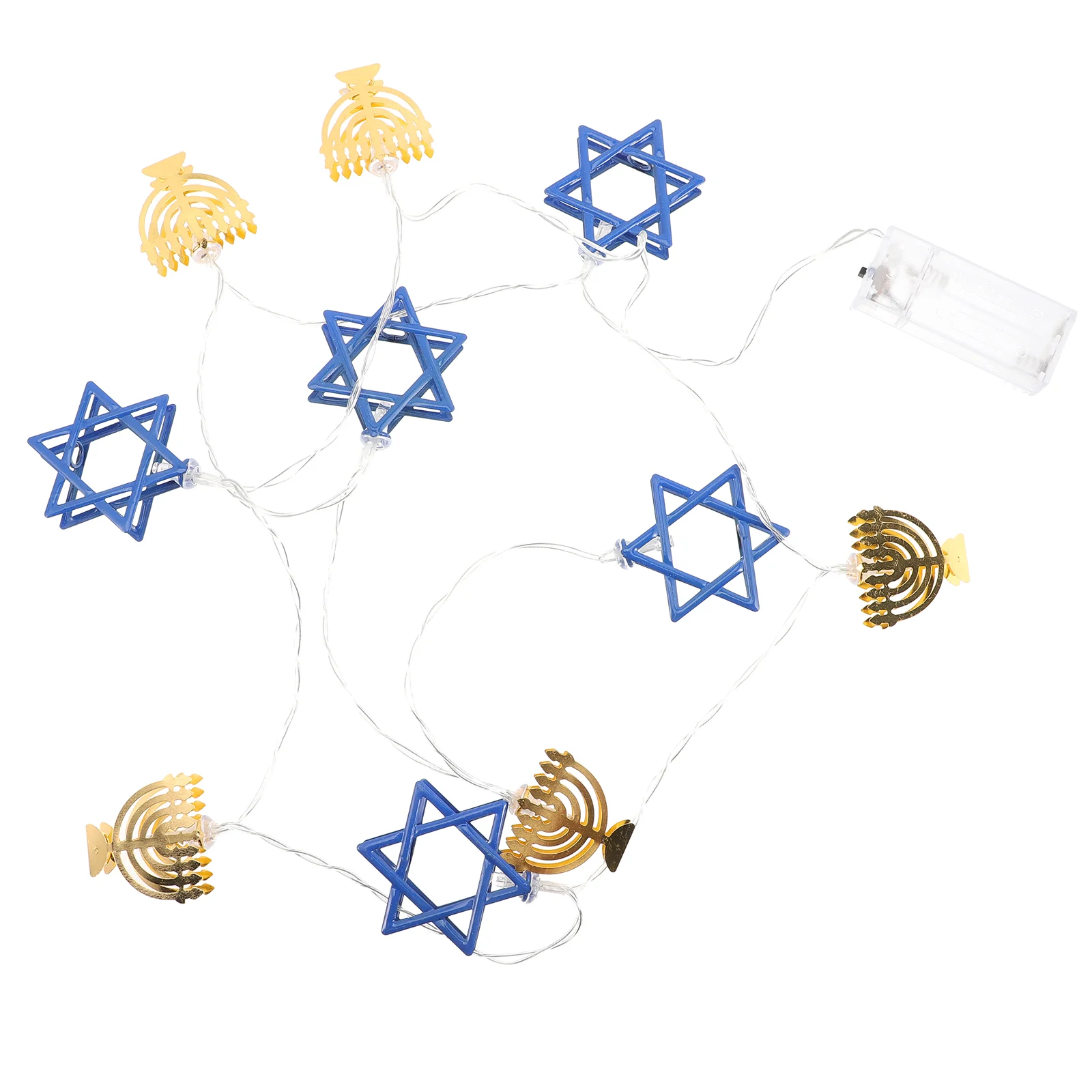 

Hanukkah String Lights Wrought Iron Holder 30 LED Powered Fairy Lights for Bedroom Kids Room Living Room Decor Holiday