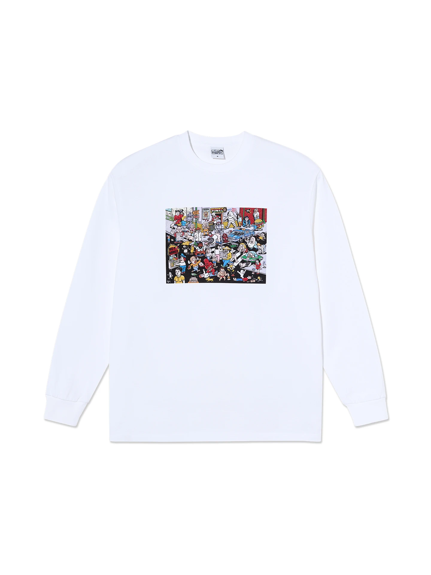 

Футболка Polar Skate Co Street Corner Ls с принтом, повседневная, спортивная, 100% хлопок, свободный крой, длинный рукав, круглый вырез, влагоотводящая.