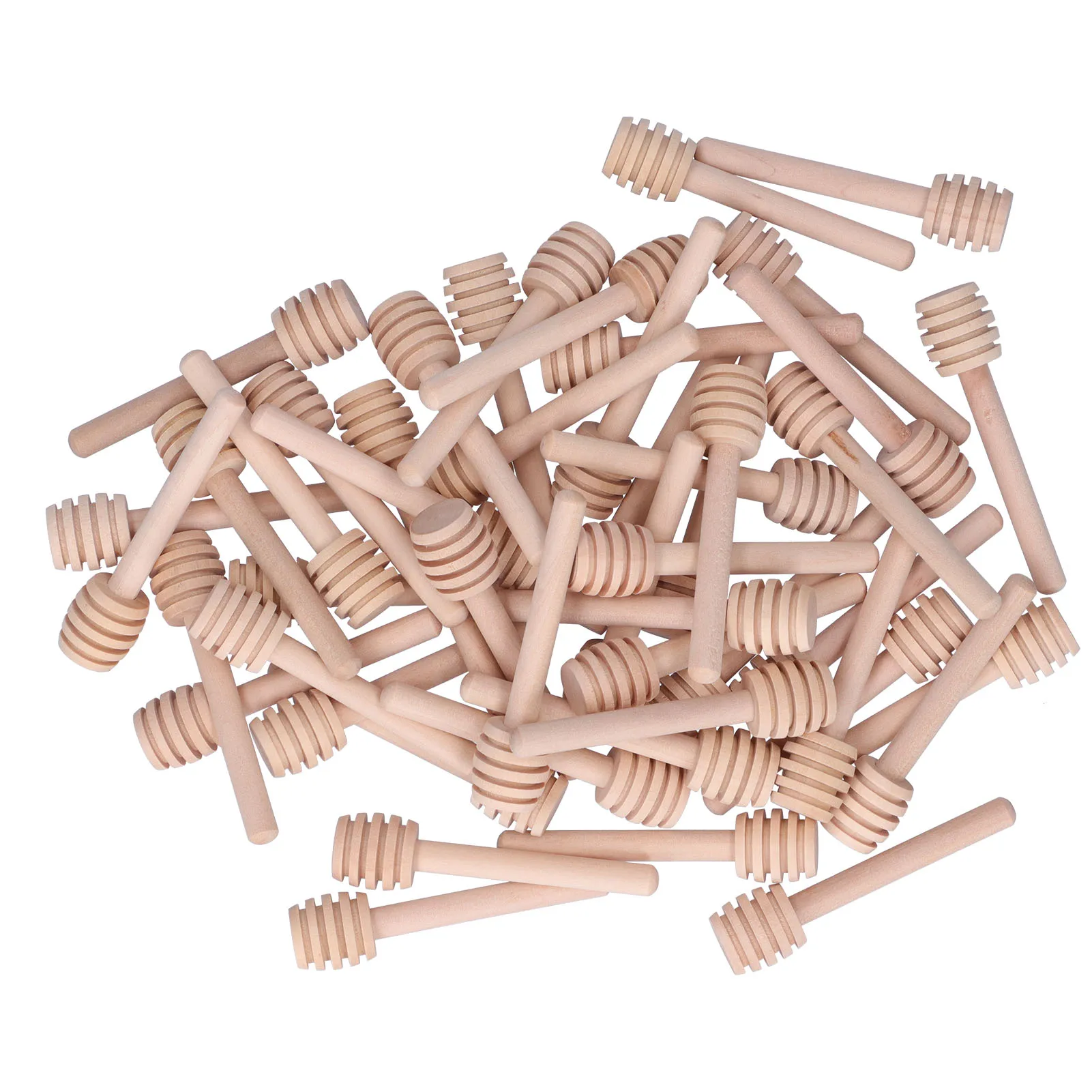 50 قطعة/المجموعة 8 سنتيمتر الخشب العسل قحافة العصي العسل النمام الاستغناء عن عصا ل محلية الصنع العسل حفل زفاف الحسنات #1