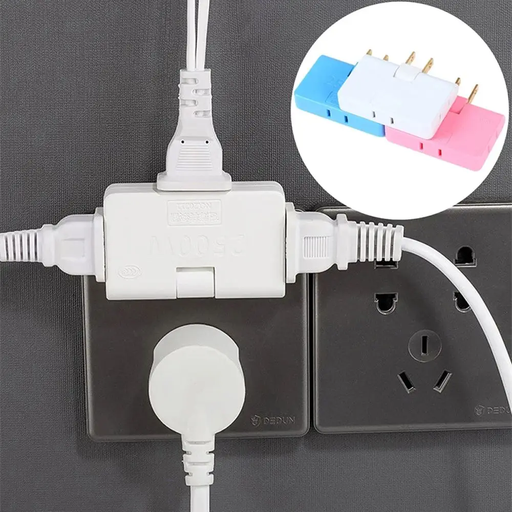 Plug Converter Socket 3 In 1 180 Degree Extension Plug Wireless Outlet Adapter Expansion Socket Rotatable Socket Converter