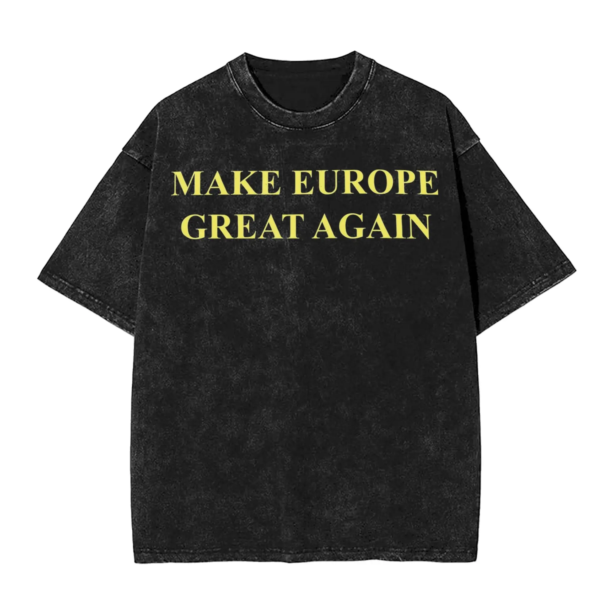 Make Europe Great Again mega Washed T Shirt Streetwear Hip Hop Novelty T-Shirt  Tees Men Women Short Sleeve Harajuku