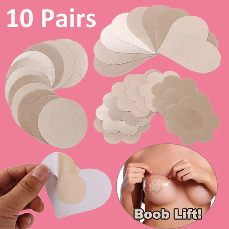 

20Pcs Women Invisible Breast Lift Tape Overlays on Bra Nipple Stickers Chest Stickers Adhesivo Bra Nipple Covers Accessories