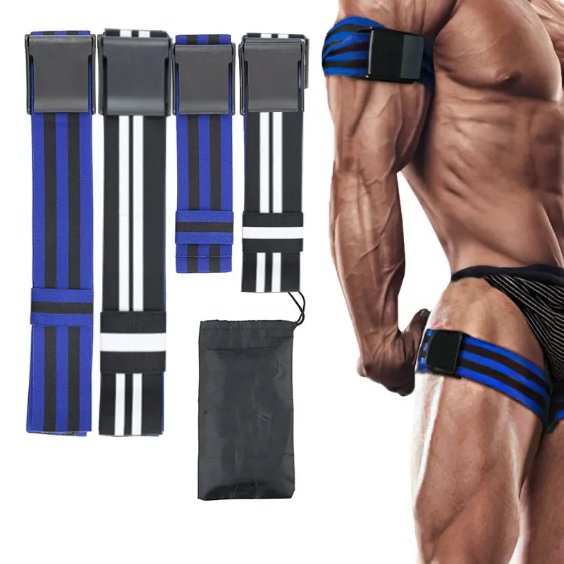 BFR Blood Flow Restriction Bands for Arms Legs Adjustable Occlusion Training Straps Muscle Growth Strength Fitness Gym Equipment