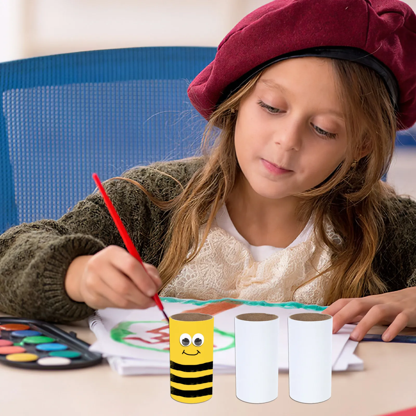 

10Pcs Paper Tubes Craft Rolls for DIY Art Projects Sturdy Round Tubes for School Teacher Supplies Creative Crafting Materials