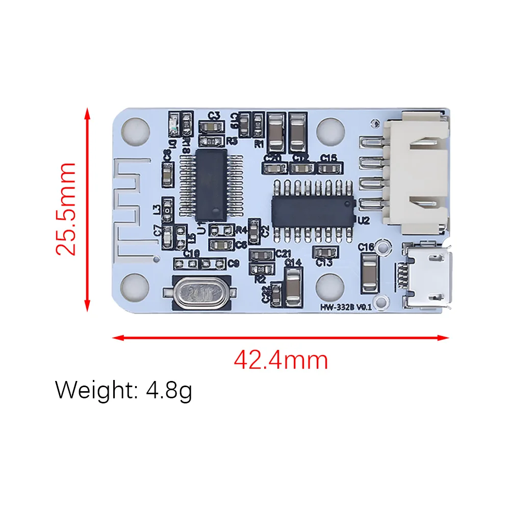 PAM8403 Wireless Bluetooth 4.0 Stereo Audio Receiver Module Digital Amplifier Sound Loud Board Micro USB 3W+3W 5V DC For Arduino
