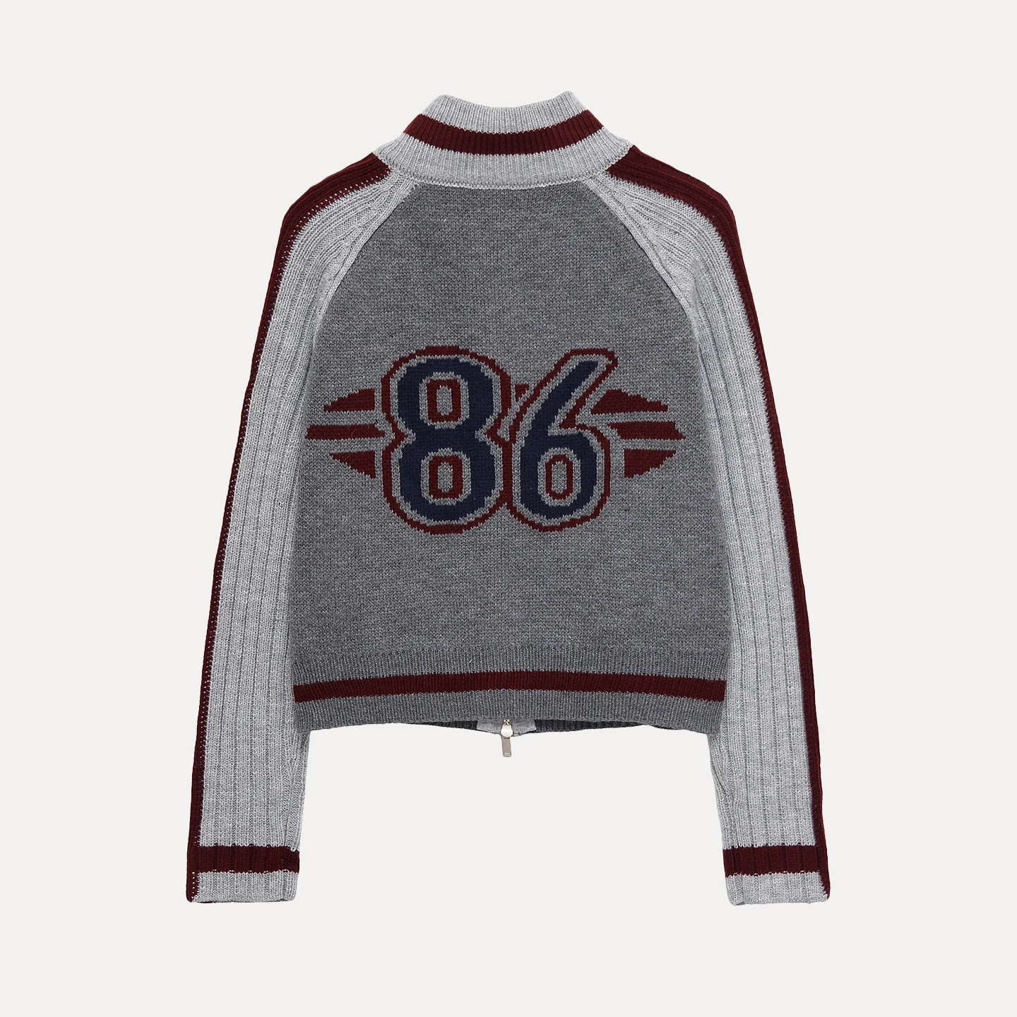 Faionable Gestrickter Reißverschluss Farbe Blo Damen Offene Strickjacke Herbst 2025, Saisonale Neue Sle Personali Temperament Ele