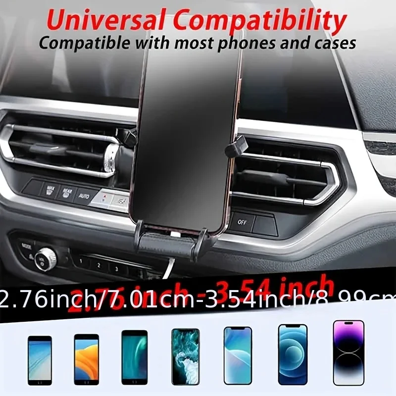 A Car Racing Seat-Shaped Phone Holder Designed for Car Air Vents, Featuring a Metal Clip And Compatible with All Smartphones view 3