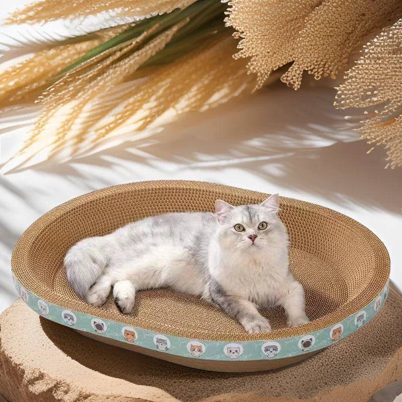 Bowl Shaped Cat Scratching Pad, Dog Cat Scratcher Bed, Corrugated Cat Scratching Nest Cat Claw Grinding Scratcher Toy