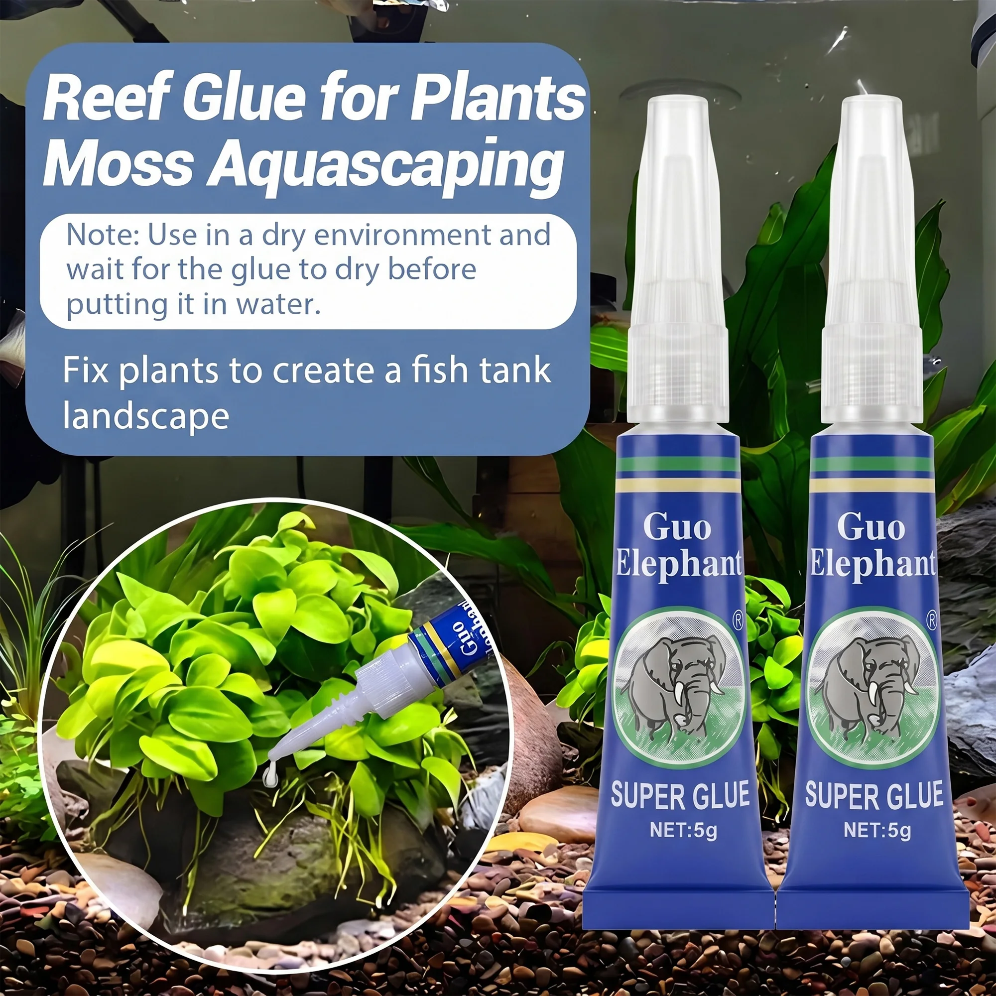 لاصق نباتات أحواض السمك الفوري - مراجعة Aquarium Plant Glue Gel وسعره