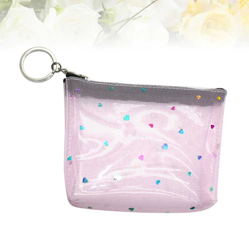 

Pattern PVC Coin Purse Fashion Translucent Change Bag Zipper Closure Small Purse for School Shopping Work Daily Use
