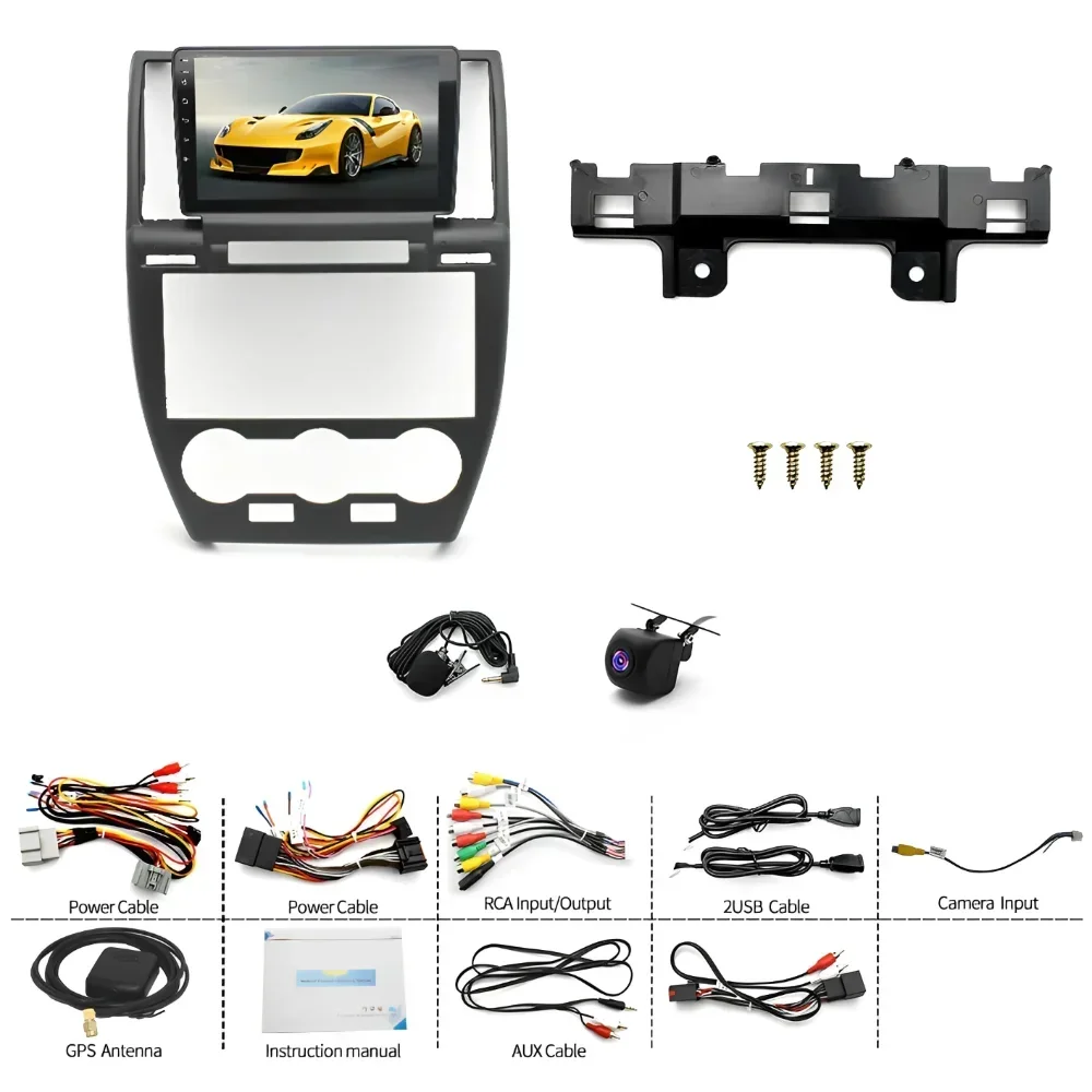 9 pouces Navigation de véhicule Android 13 GPS Radio Carplay 2 + 32G Compatible pour Land Rover Freelander 2 LR2 2007-2012