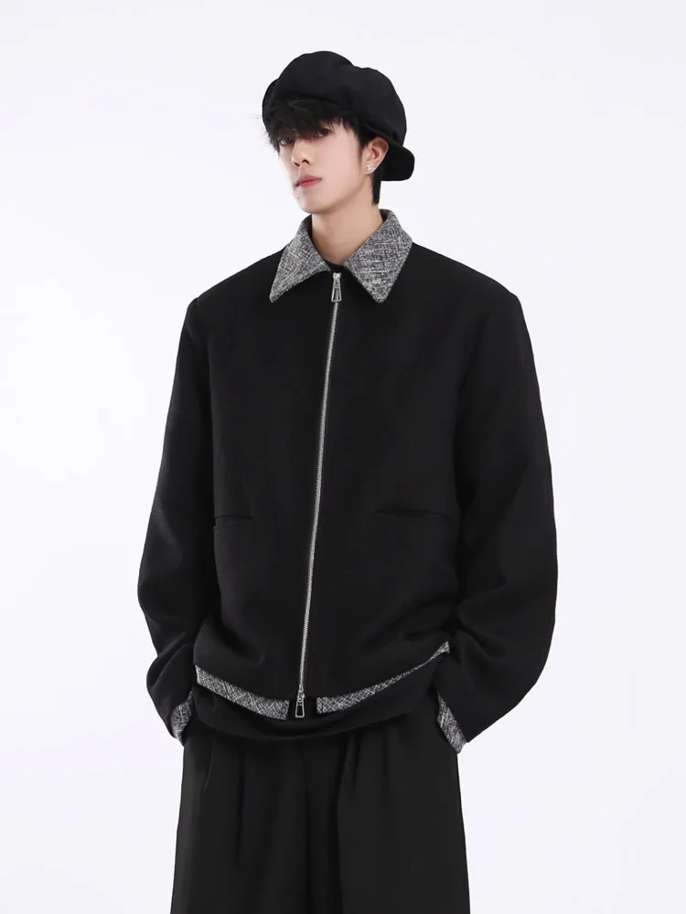 

Cleanfit Men's ort Cotton Jaet Thiened Flip Collar oulder-Length Winter Outerwear Sli Casual Faionable Coat