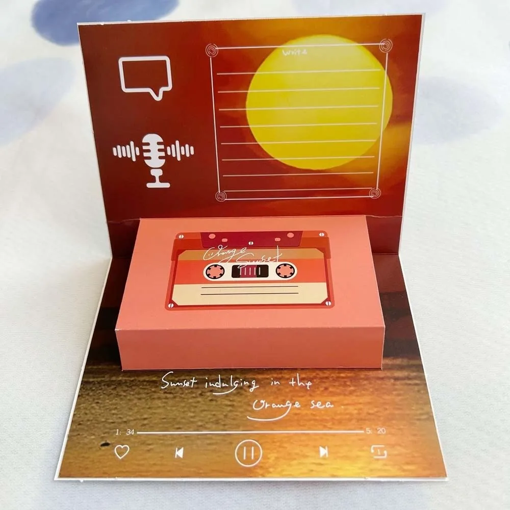 

30 Seconds Recorder Greetings Card Button Batteries ABS Christmas Recording Box Audio Toy Phonograph Blessing Card