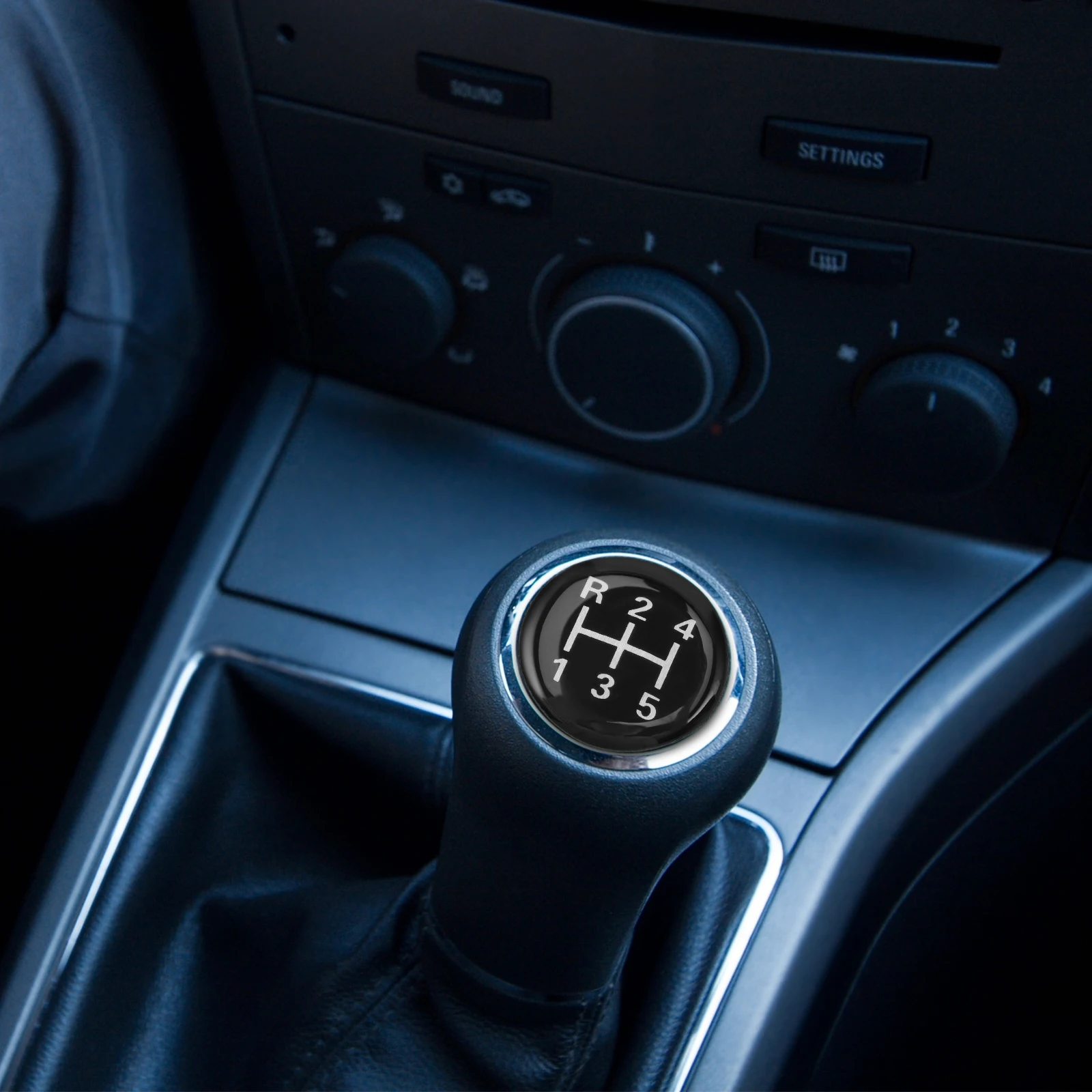 

Universal Round Manual Transmission Decal Gear Knob Cover Accessories Durable Antislip 5- Head Bumper Sticker For