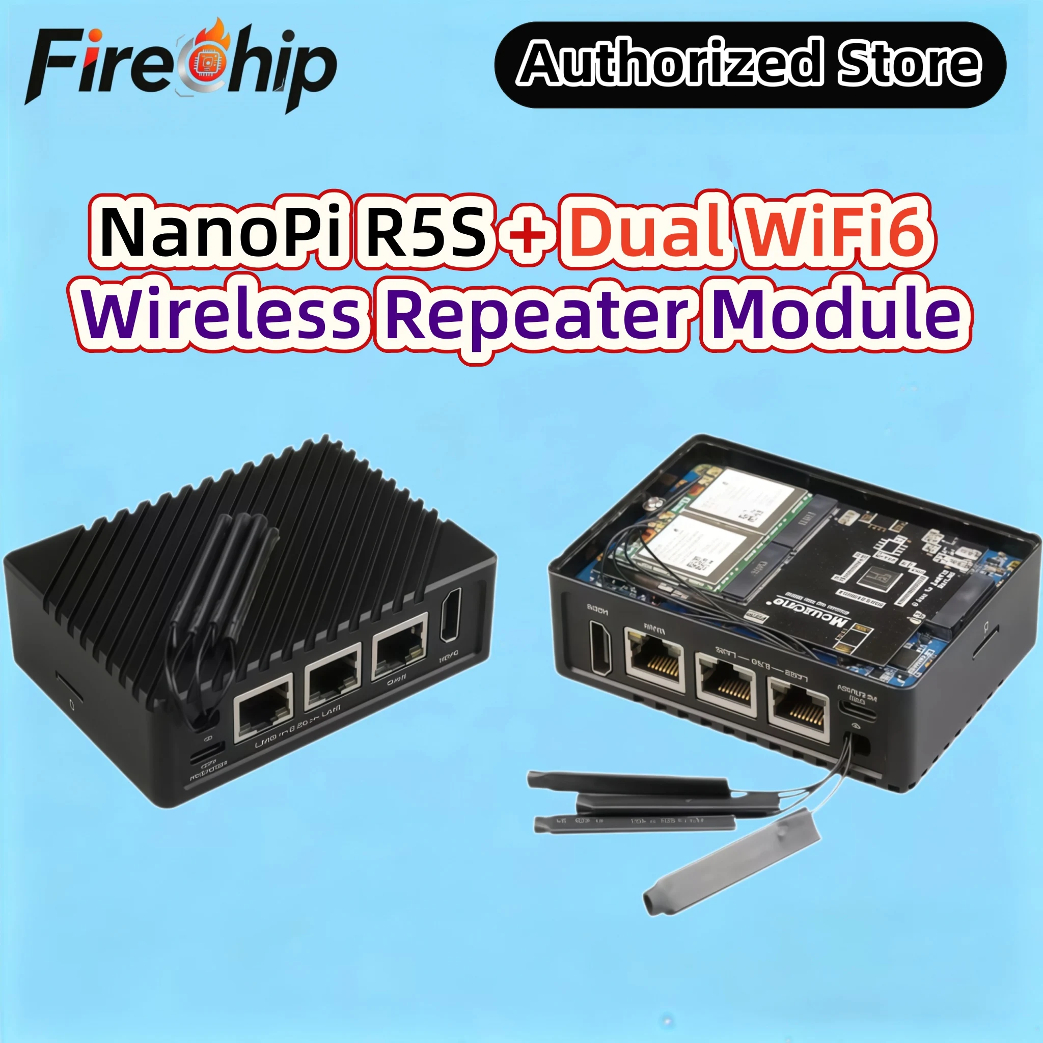 NanoPi R5S LTS 4GB RAM 64GB eM - Wifi 6 Router Openwrt บทวิจารณ์และราคา