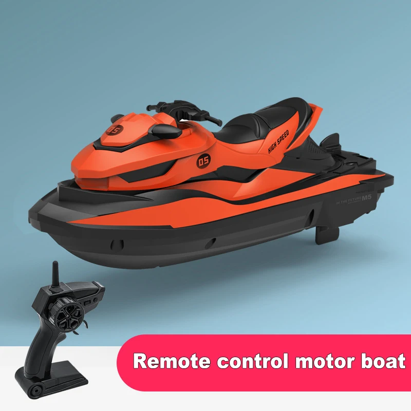 

RC boat motorboat speedboat 2.4G remote control high speed ship chargeable waterproof vessel water game gift for children boys