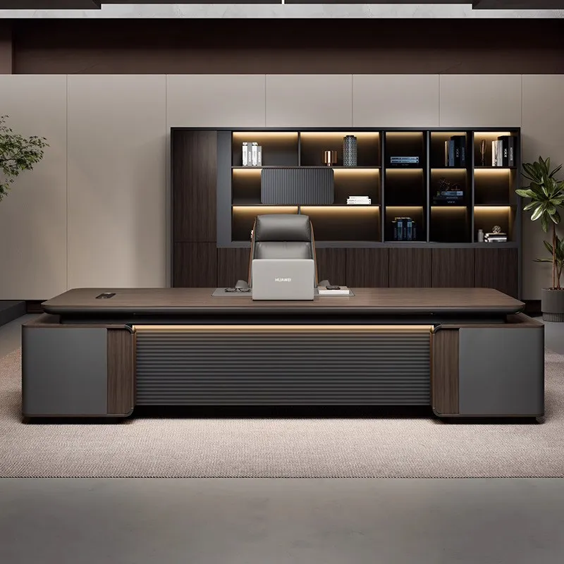 Large Computer Office Desk Minimalist Aesthetic Nordic Luxury Office Desk Multifunctional Crafts Tavolino Trendy Furniture