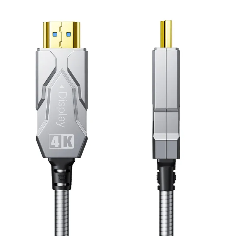 Cabo de vídeo masculino de fibra óptica blindada DTECH Hdmi 15m Hdtv Aoc 4K 60Hz HDMI 2.0 Cabo de fibra óptica