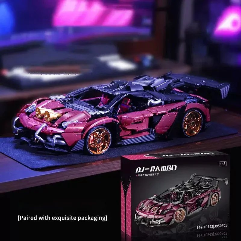

TOYLINX 3950 шт. модель строительного блока суперкара — большой спортивный автомобиль в масштабе 1:8, комплект модели «сделай сам» для мальчиков и праздничный подарок