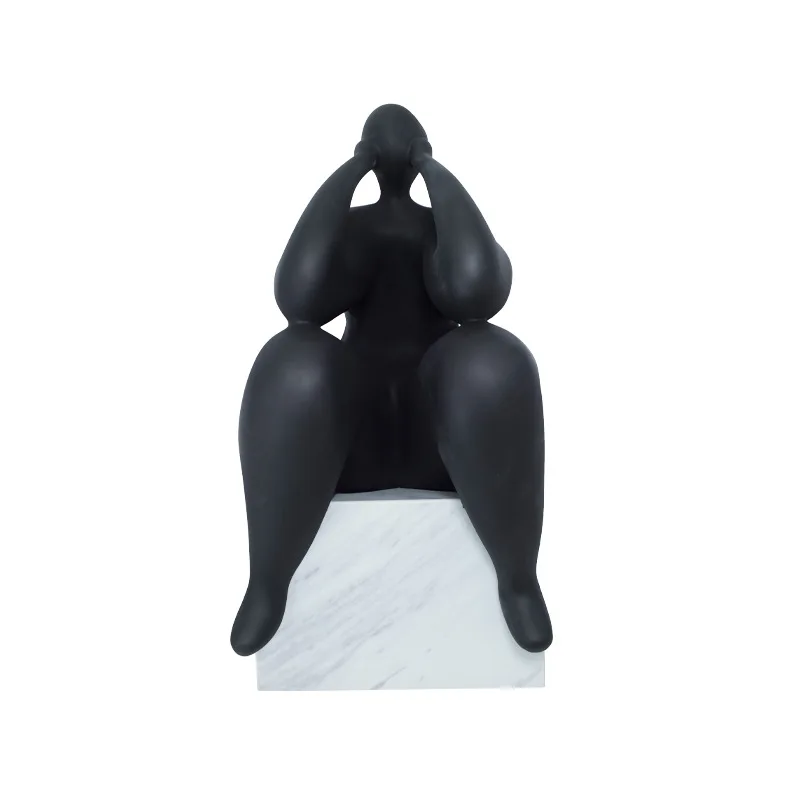 

Light luxury abstract figure sculpture ornament artwork hotel soft decoration