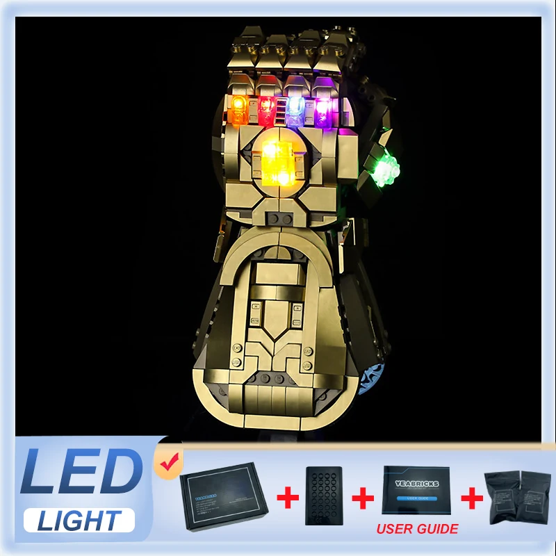 DIY LED Light Kit For LEGO 76191 Infinity Gauntlet   (Only LED Light,Without Blocks Model)