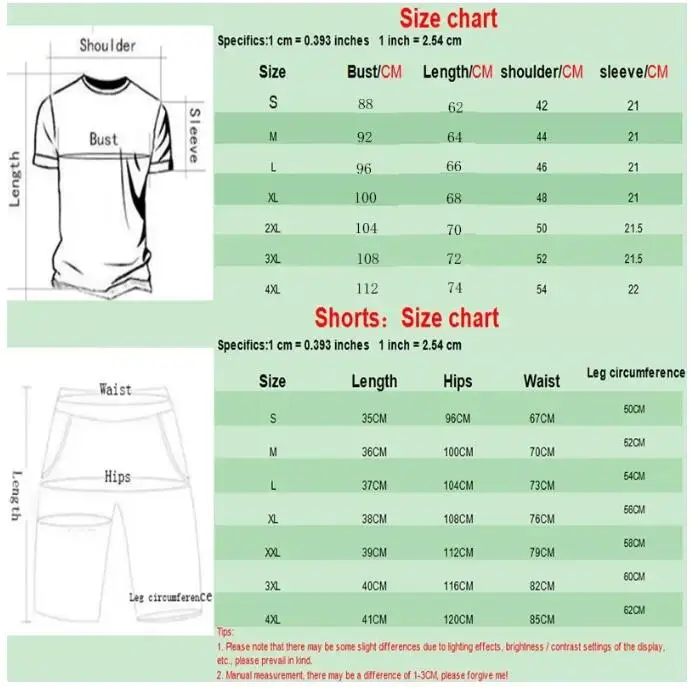 Men's Fashion T-shirt sets Printed Running Training Fitness Set Shorts Casual Elastic Mesh Breathable Two-piece sets LSummer