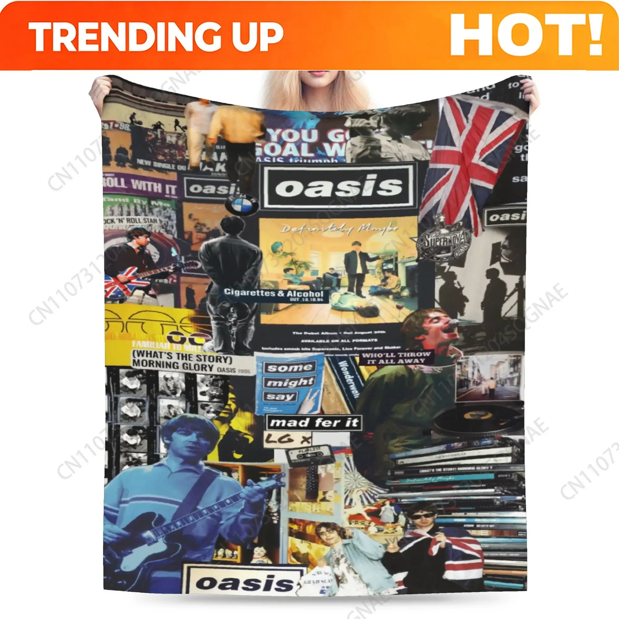 Blanket Quality Warm Soft O-Oasis-Band Throw Blanket Spring Travel Office Home Decor Aesthetic Bedspread