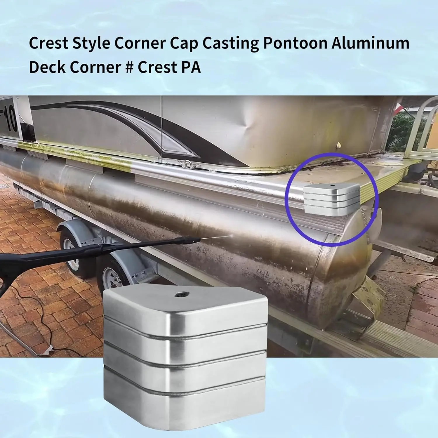 Pontoon Boat Corner Caps Heavy Duty Aluminum Boat Corner Caps 90 Degree Rounded Deck Hardware For Home Users Professionals