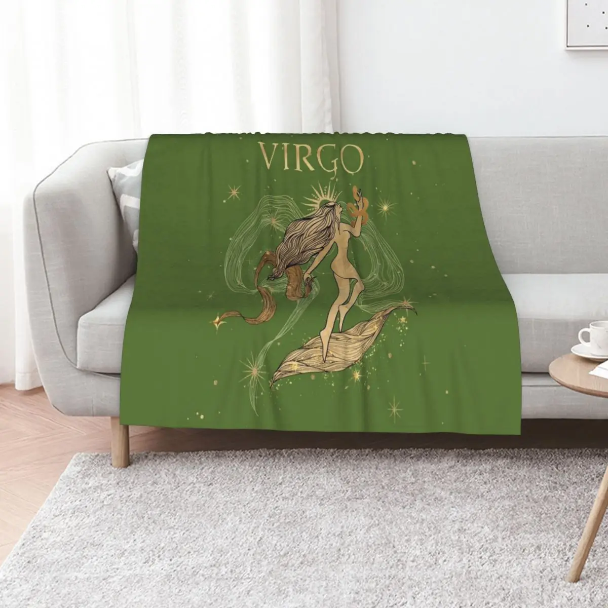Virgo zodiac woman Throw Blanket Fluffy Cozy Throw Blanket for Home Decor