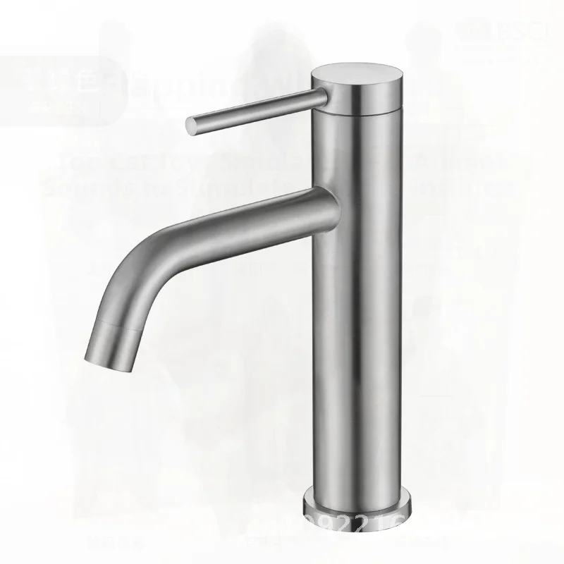 

Black Wash Basin Faucet Hot Cold Dual-Use Bathroom Toilet Basin Tap 304 Stainless Steel Modern Minimalist Sink Faucet